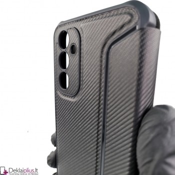 Razor Carbon atverčiamas dėklas - juodas (Samsung A54 5G)